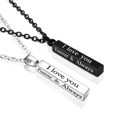 Collier de barre de nom personnalisé