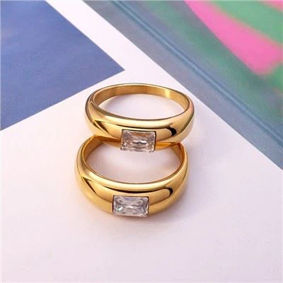 Bague baguette CZ