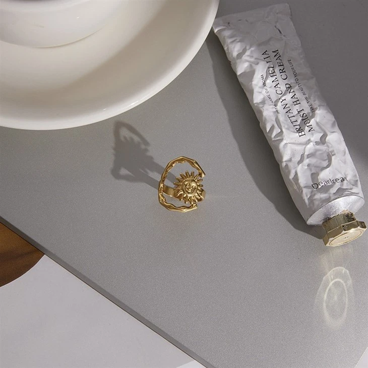 Adjustable Sun Face Open Ring best