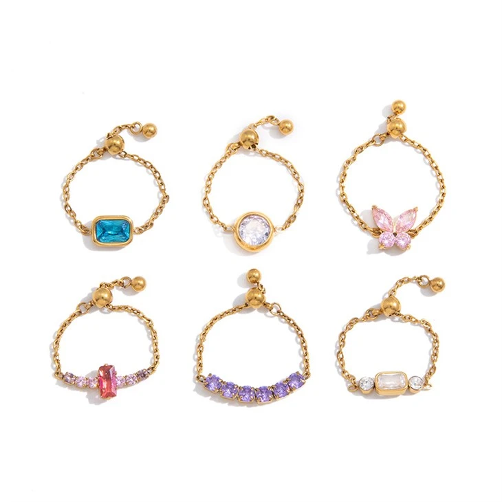 Anneaux de bande de zircon réglables