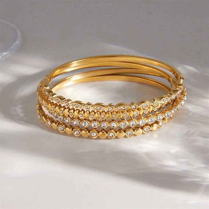 Half-Pavé Stackable Bangle Bracelets best