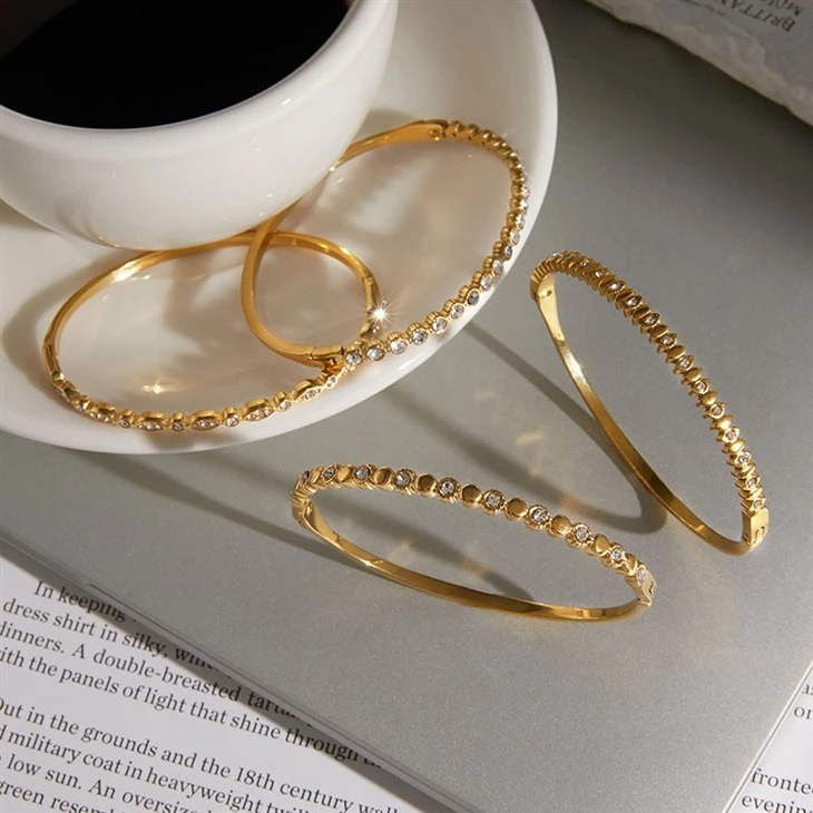 Half-Pavé Stackable Bangle Bracelets best