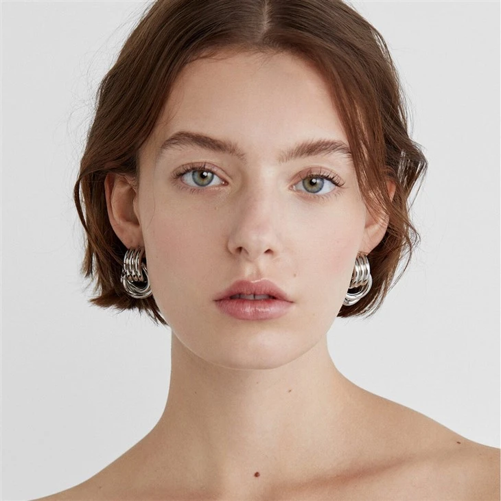 Ribbed Two Tone Studs