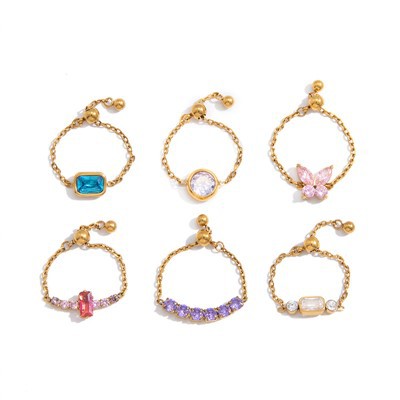 Anneaux de bande de zircon réglables