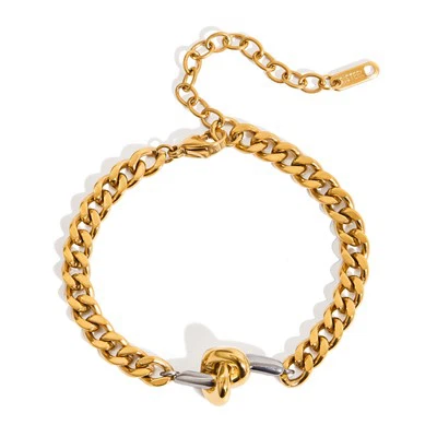 Bracelet à nœud en chaîne gourmette