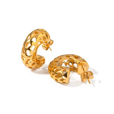 Petite boucle d'oreille creuse C HOOP
