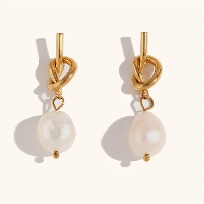 Gouttes de perles simples à lien noué