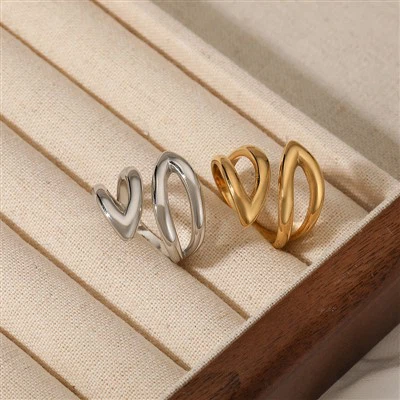 Bague Ouverte Feuille