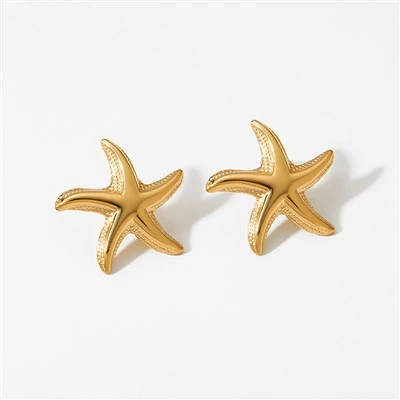 Boucles d'oreilles à tige étoile de mer océan
