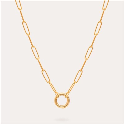 Collier à breloques en chaîne avec trombone