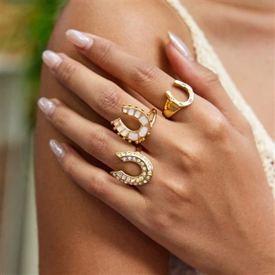 Anneau de fer à cheval en acier inoxydable