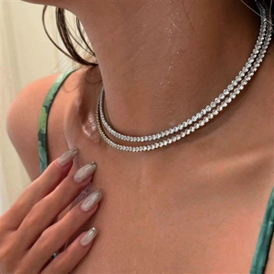 Tour de cou tennis en acier inoxydable