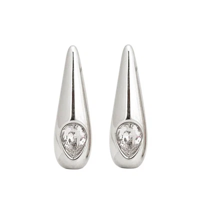 Boucles d'oreilles à tige en forme de goutte d'eau et de zircons