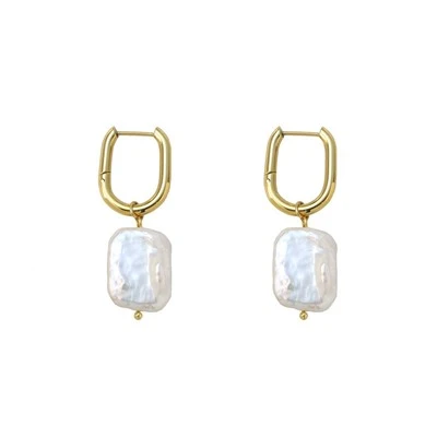 Gouttes de perles baroques U Hoop