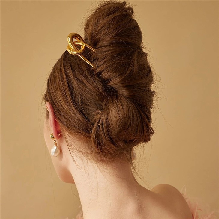 Stainless Steel Line Knot Hairpin