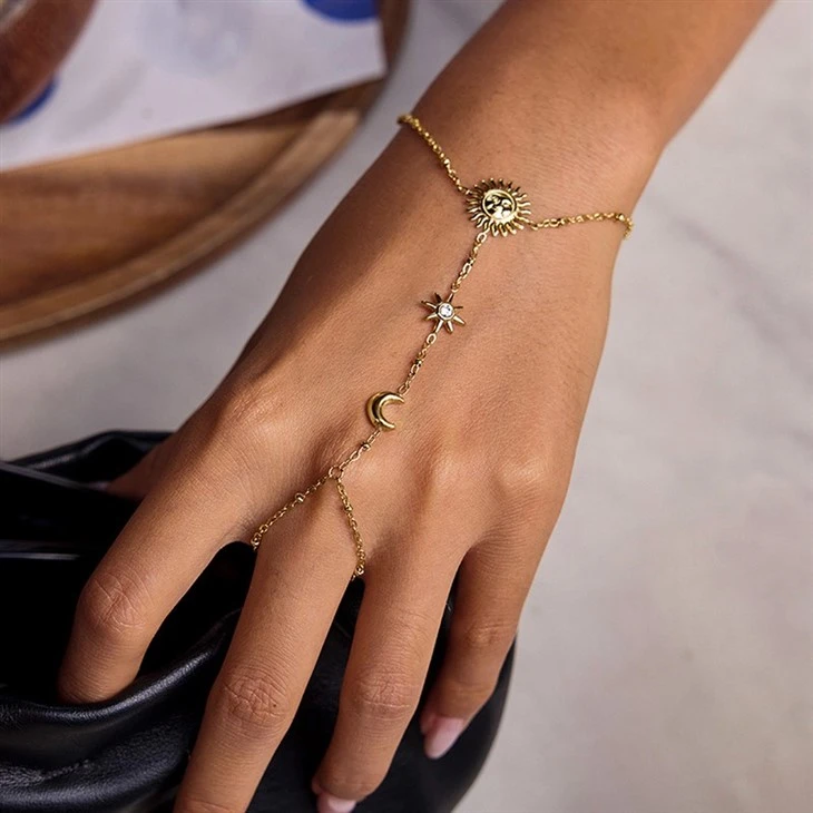 Sun And Moon Star Finger Bracelet suppliers