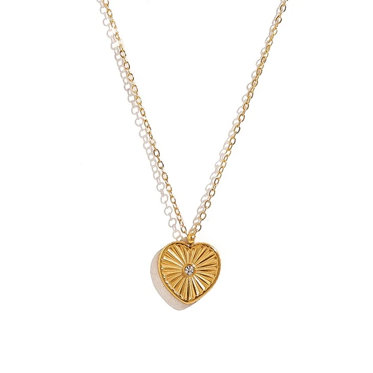 Collier de coeur Sunburst